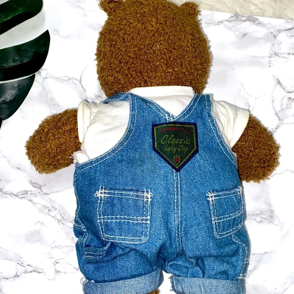 Classic Baby Gap Teddy Bear Plush Denim Overalls 14